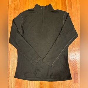 Smartwool Merino Wool Base Layer 1/4 Zip Top, Men’s XL Olive Green